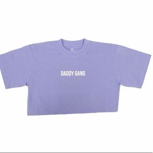 Daddy Gang Solid Purple Crop